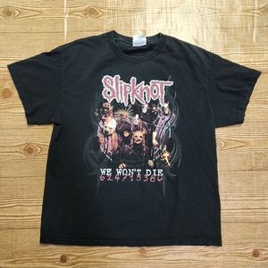 Slipknot "We Won't Die" Two-Sided Black Band Shirt Sz Lg